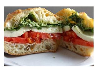 Pesto Fresh Caprese Sandwich