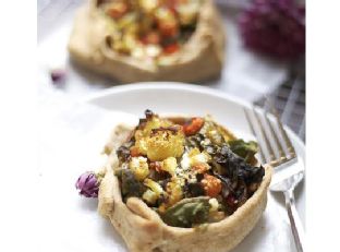 Roasted Vegetable Tart (Gluten Free, Dairy Free, Vegan)