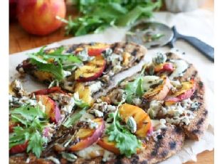 Rustic Grilled Peaches Pizza