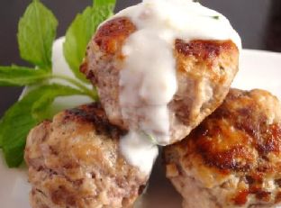 Spiced Lamb Meatballs With Lemon Mint Yogurt Sauce