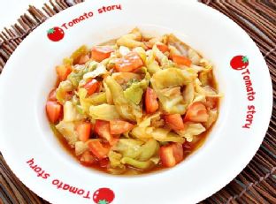 Stir Fried Cabbage and Tomatoes