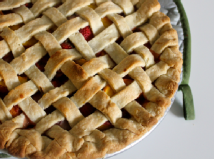Strawberry Peach Pie with Sage and Honey