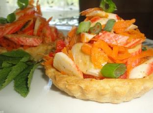 Tartlets With Crab Stick Salad