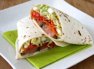 Teriyaki Flank Steak Sandwich With Napa Cabbage, Red Bell Peppers & Carrots