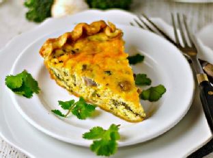 Vegetable Cheddar Quiche