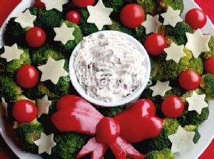 Vegetarian Christmas wreath