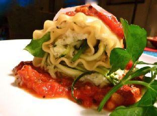 Veggie Lasagna Rolls with Peppery Pecorino Marinara