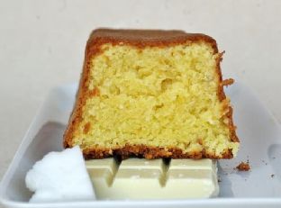 White Chocolate and Fresh Grated Coconut Cake
