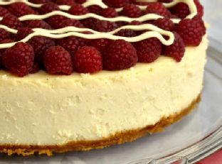 White Chocolate Cheesecake With Raspberries