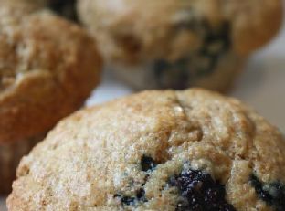 Whole Wheat Blueberry Muffins