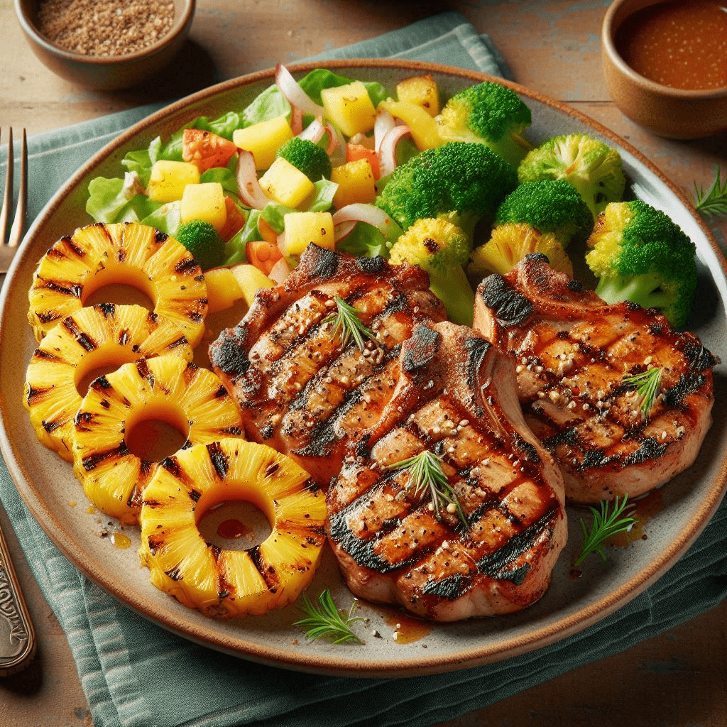 Grilled Pineapple Pork Chops