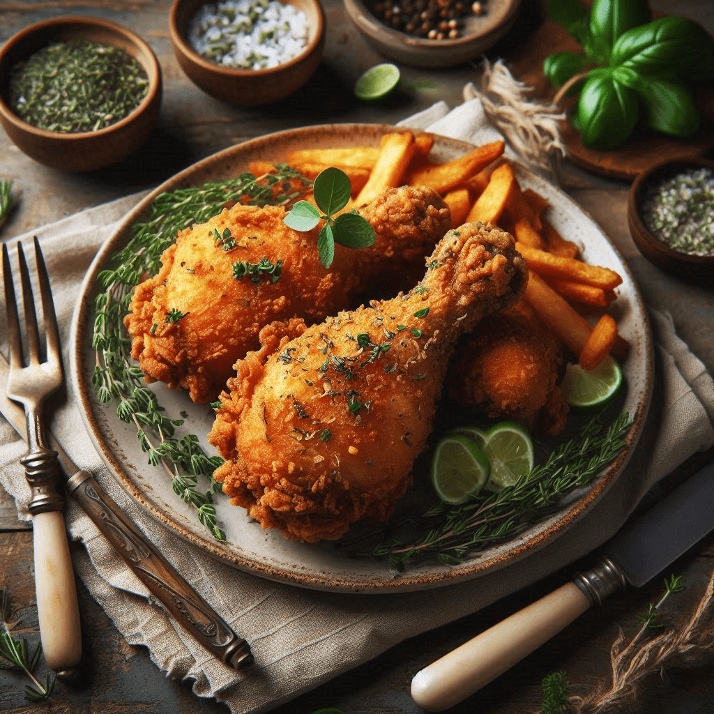 Crispy Buttermilk-herb fried chicken